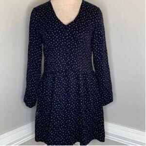 Cupcakes and Cashmere V-neck Drop Waist Navy Print Dress Size XS